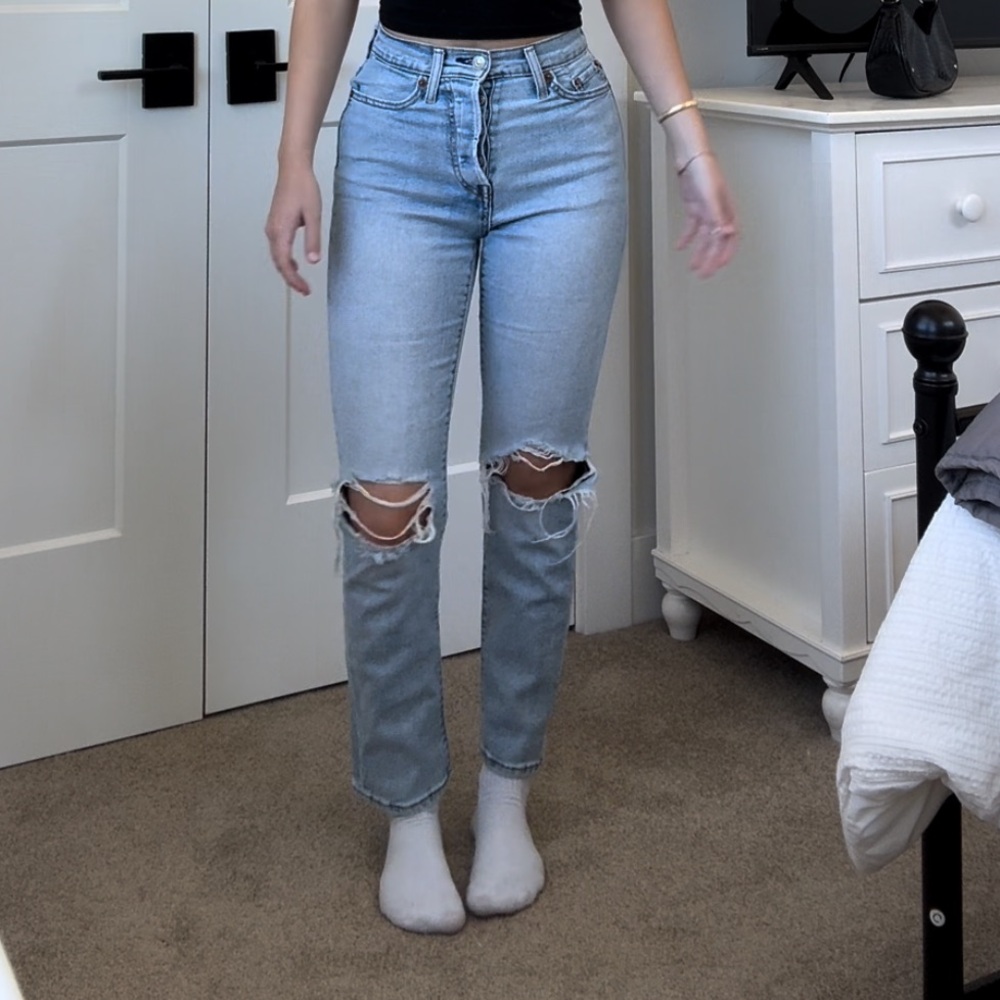 Blue Wedgie Straight Levi Jeans